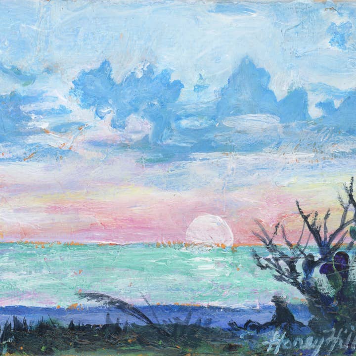 Stampa «Moon Beach» per la vendita all'ingrosso da parte di Honey Hilliard Art