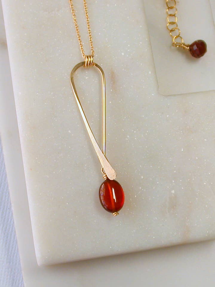 Garnet Pendant Necklace for wholesale by Linda Trent Jewelry