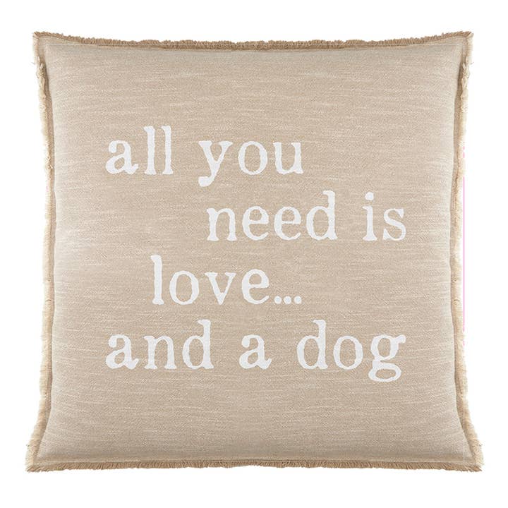 Face to Face Euro Pillow - Love and A Dog for wholesale by Santa Barbara Design Studio by Creative Brands