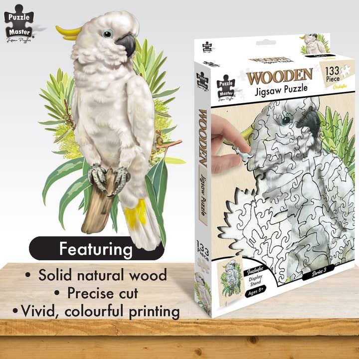 BMS Brands North America - Venta al por mayor Puzle - Niños - Cacatúa - Rompecabezas de Madera de 133 Piezas