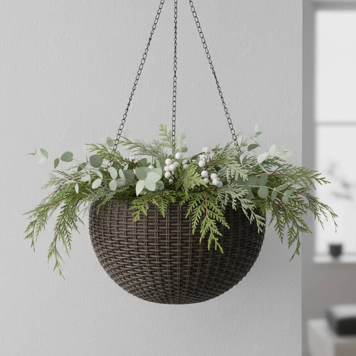 Modena Self-Watering Hanging Basket Planter for wholesale by Algreen