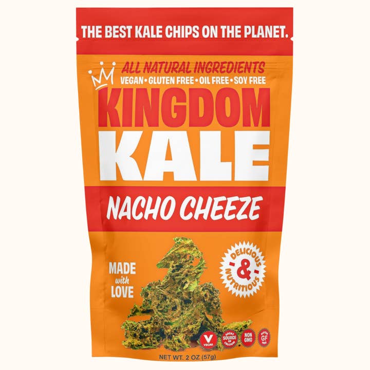 Nacho Cheese Kale Chips - Vegan, Gluten-Free, Non-GMO for wholesale by Kingdom Kale