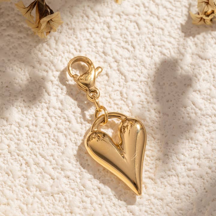 COSMOS - Wholesale Individual Charm/Pendant - Set of 10 Gold Charms Natural Stones Stainless Steel5