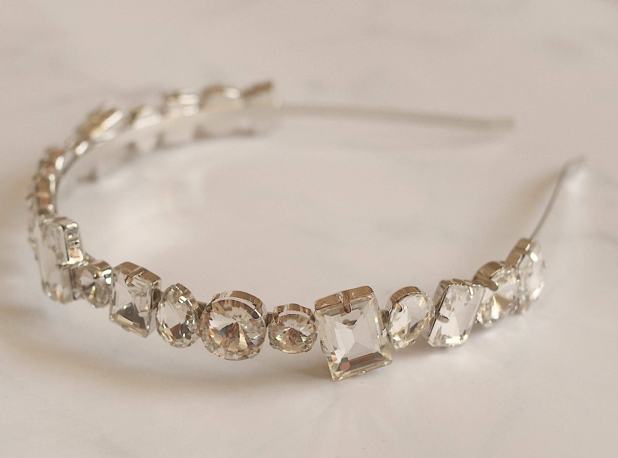 QueenMee Accessories - Wholesale Fashion Headband - Women's - Silver Headband with Crystal1