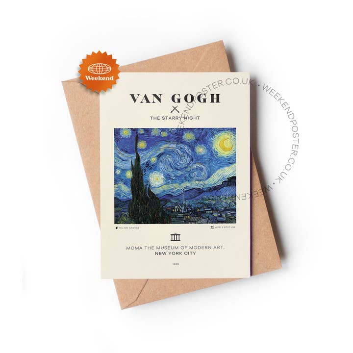Vincent van Gogh Stjernenat hilsen kort for engroshandel hos Weekend Concept