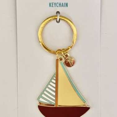 Sailboat Keychain for wholesale by Island Haus Co