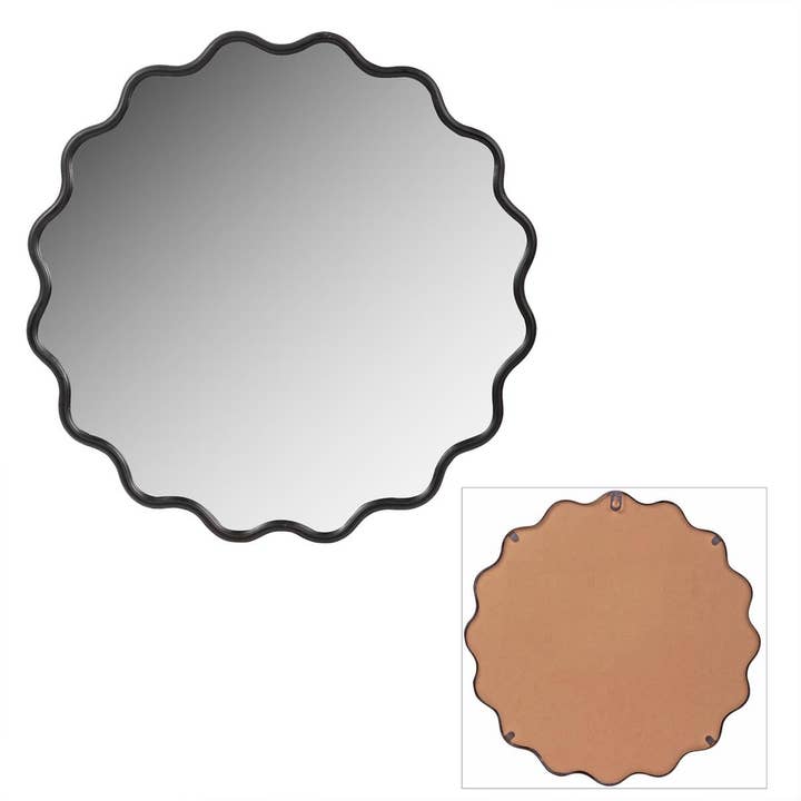 Truu Design Wiggle Metal Wall Mirror,16.5"D for wholesale by Truu Design