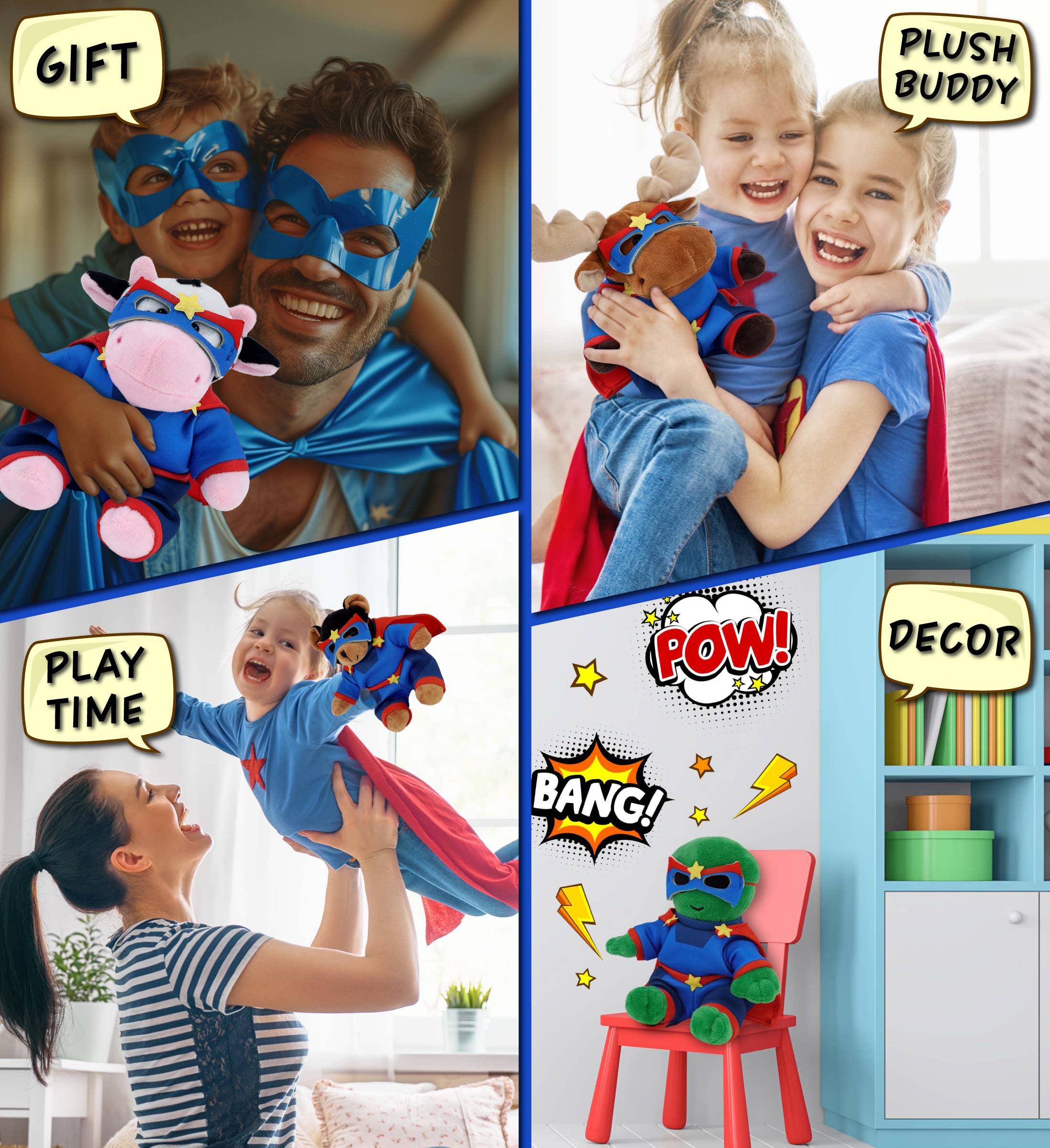 Cota Global - Vente Déguisement – enfant - Déguisement en Peluche - Super Héros Petit2