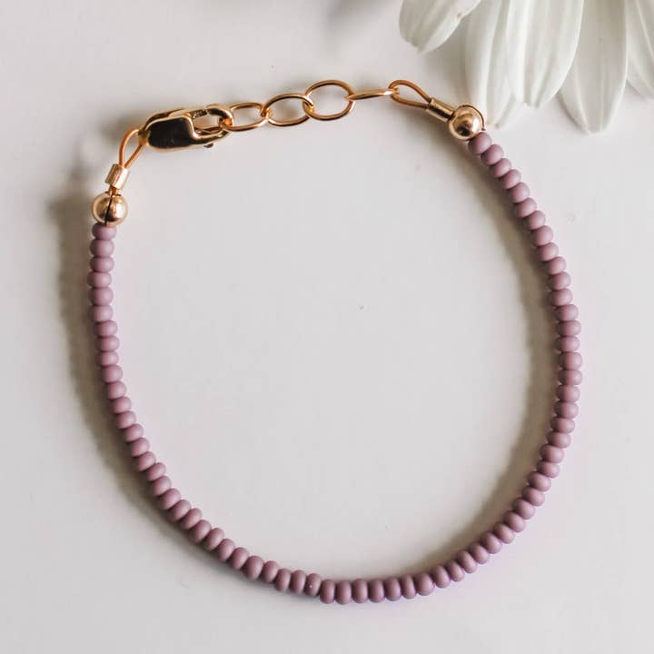 Dahlia Purple Bracelet for wholesale by Joyful Bead Company