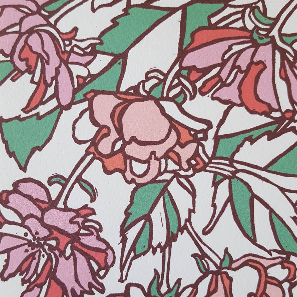 Little Green - Wholesale Stationery/Notecard Set - Pink Spring Cherry Blossom Blank Note Card / Fine Art Card2