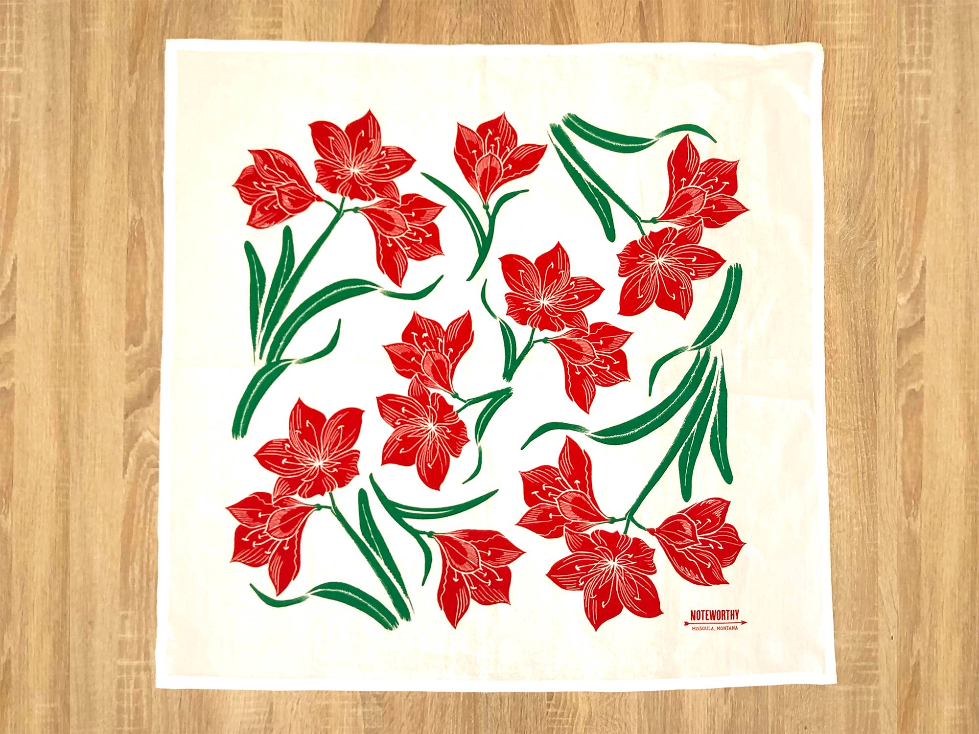 Noteworthy Paper & Press - Wholesale Tea Towel - Amaryllis Tea Towel3