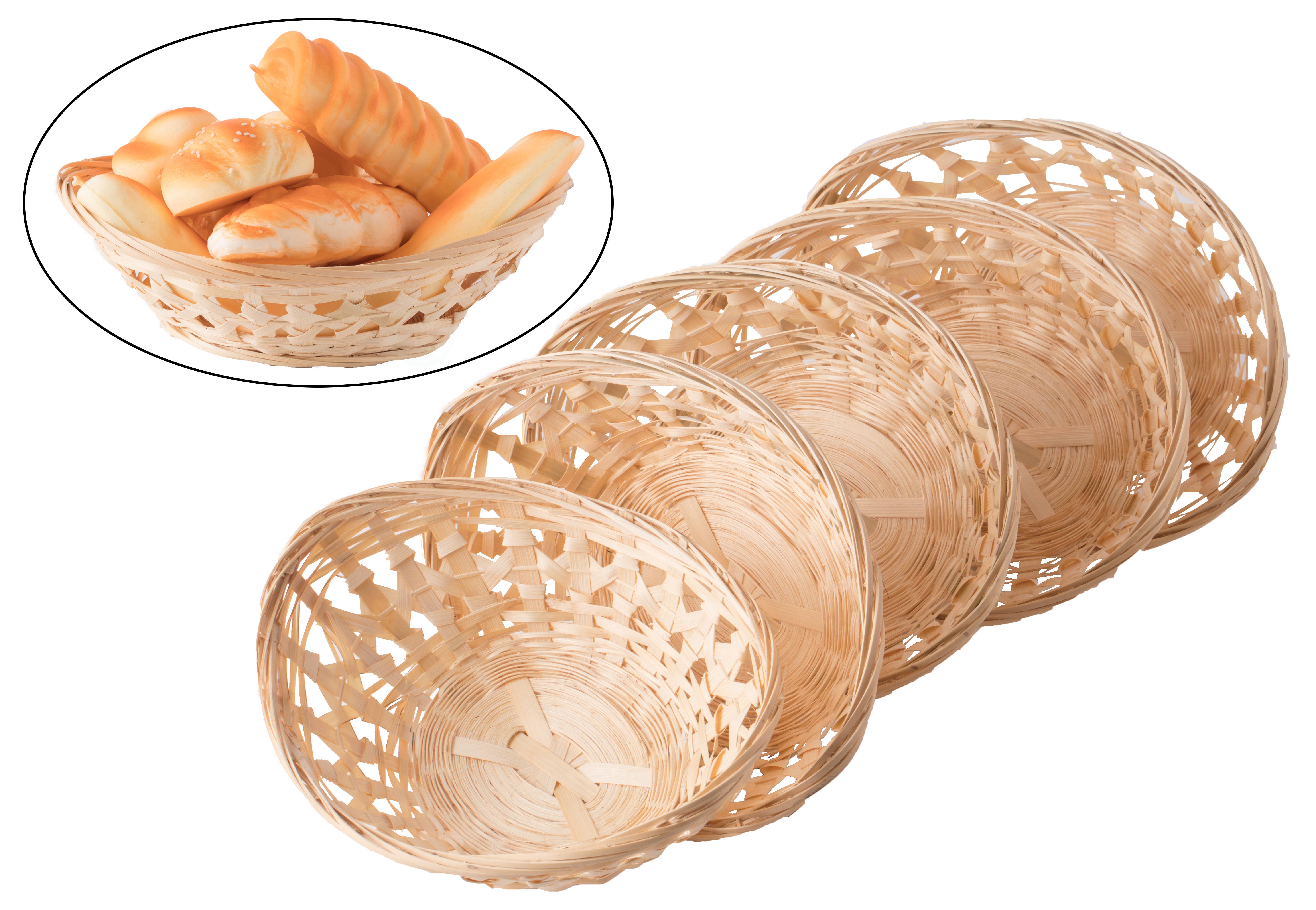 Quickway Imports – wholesale Basket – Natural Bamboo Oval Bread Basket Display Trays - Set of 51