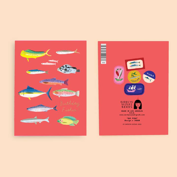 Carolyn Suzuki - Wholesale Birthday Card - GO FISH - Birthday Card1