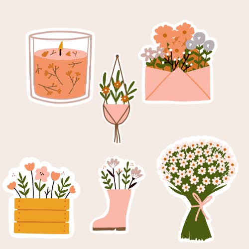 Boho Flower Sticker Pack for wholesale by My LuElla