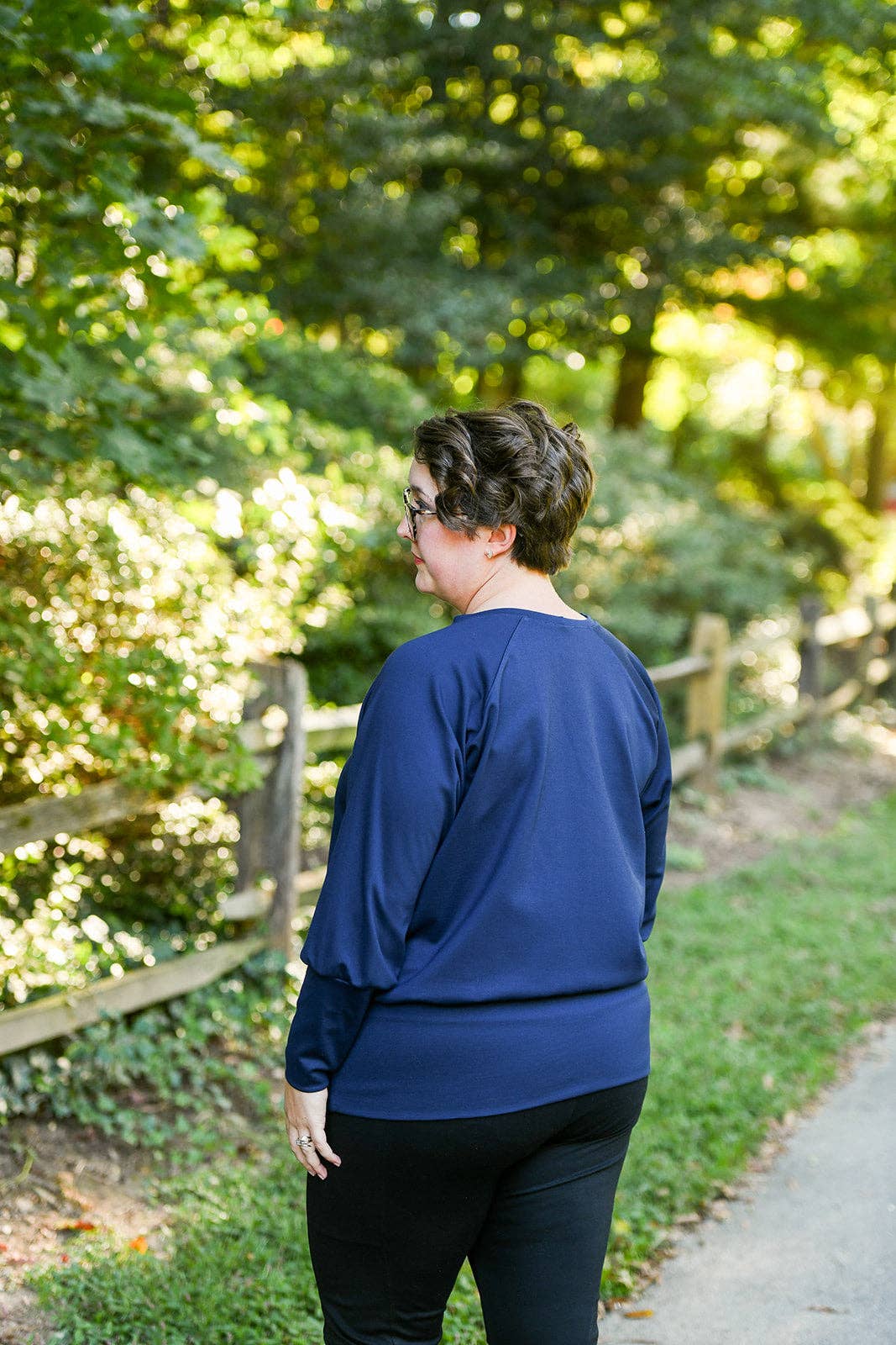 Knieriem Designs - Wholesale Knit Top - Women's - Rayon Crew Neck Ponte Top with Raglan Long Sleeves5