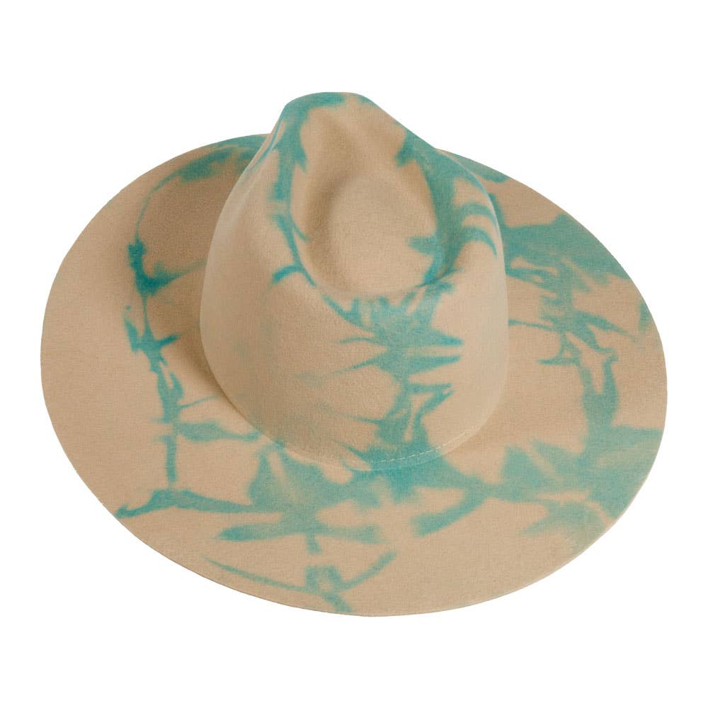 American Hat Makers - Wholesale Fedora - Unisex - Tie Dye Wool Felt Fedora Hat - Style Demi7