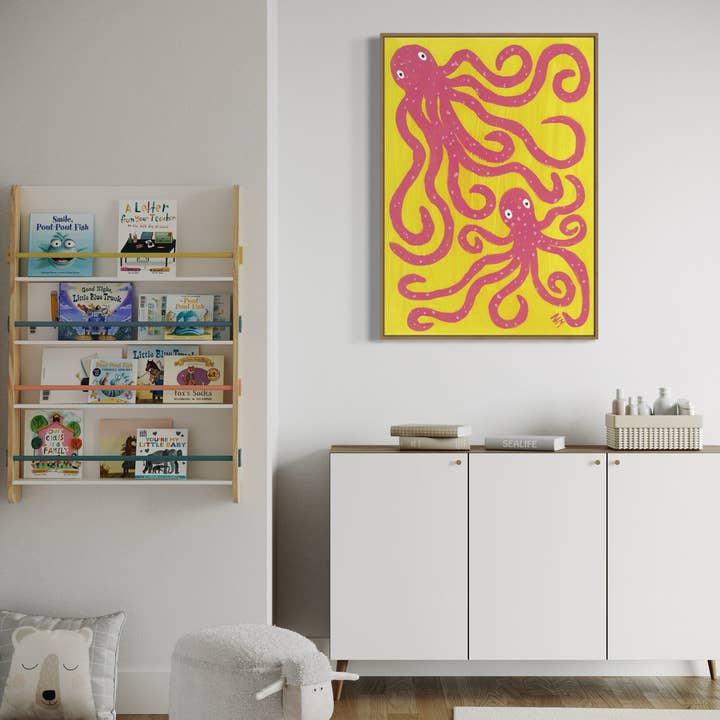 Nancy McKie - Wholesale Art Print - Pink octopus2