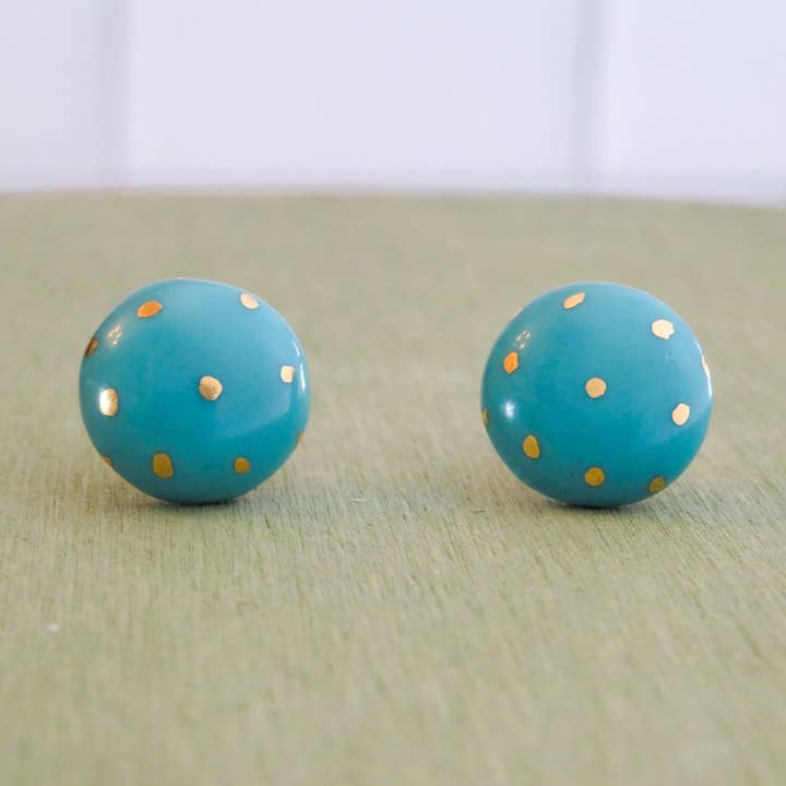 Brincos de ouro de bolinhas circulares por atacado de B. Radley