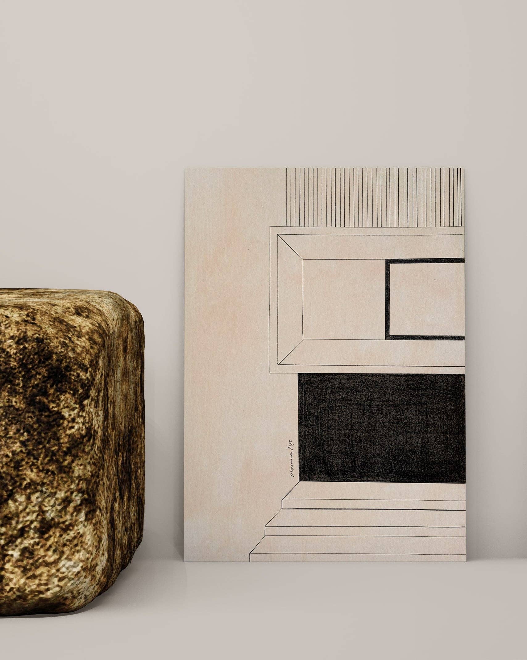 Noama – wholesale Art print – Modernist Pencil Study Art Print4