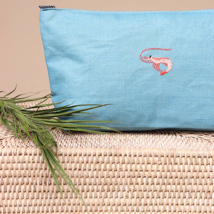 MARINA pure linen pouch for wholesale by Giardino Segreto