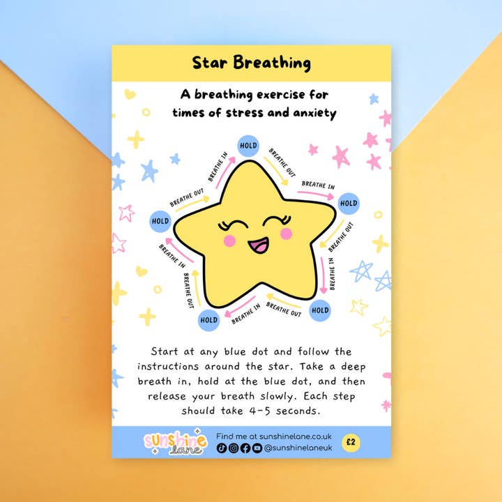 Star Breathing Sticker Sheet for wholesale by Sunshine Lane