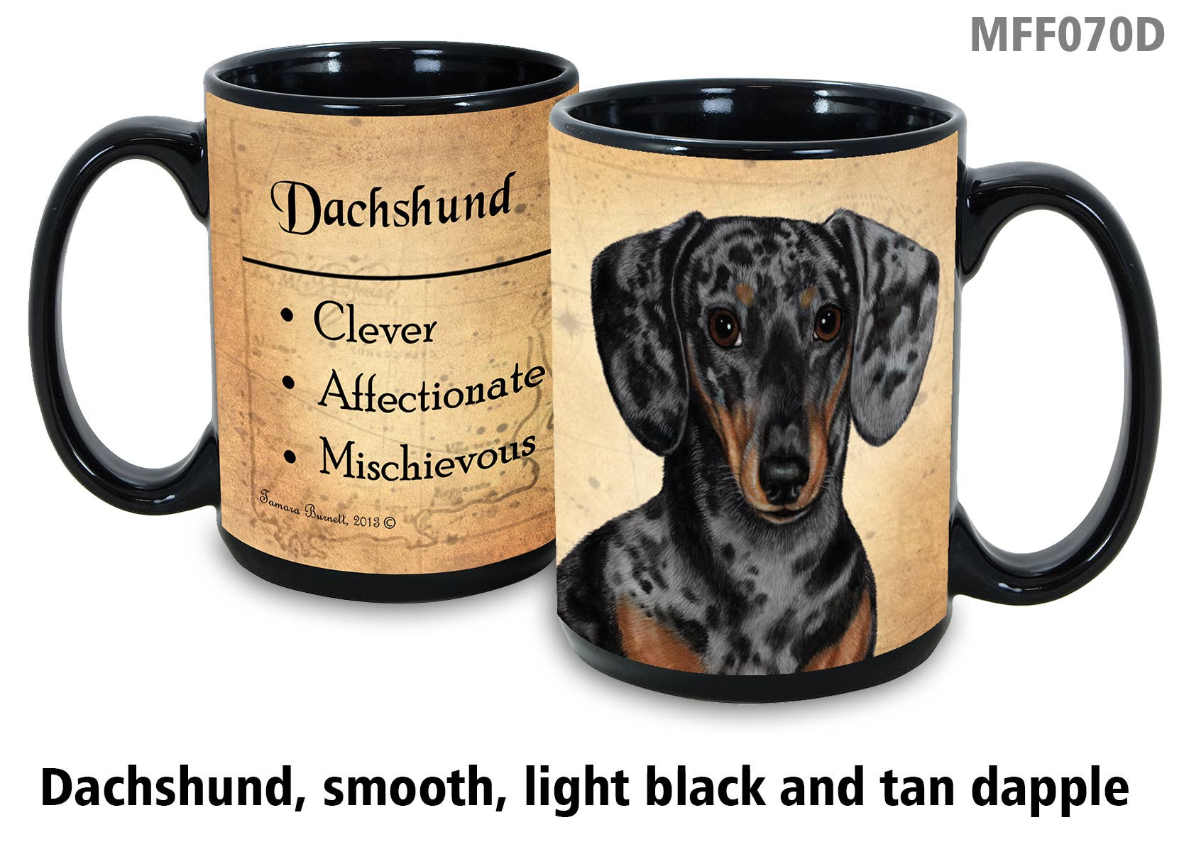Pet Gifts USA, LLC - Wholesale Coffee Mug - Dachshund Dapple Light Black & Tan My Faithful Friend Mug