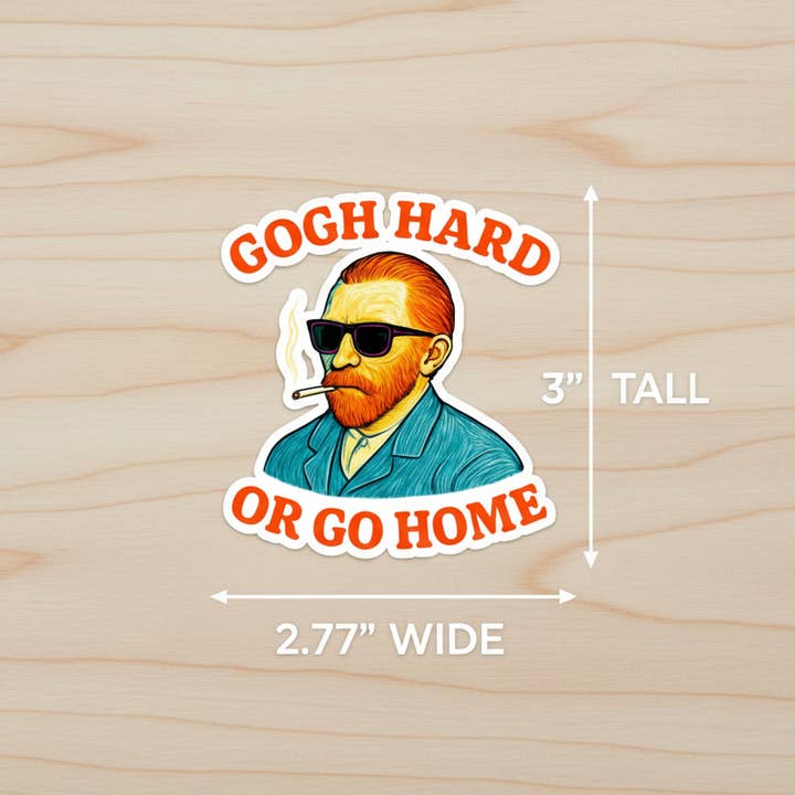 Magnifique Hearts - Wholesale Sticker - Van Gogh “Gogh Hard” Funny Art Sticker1