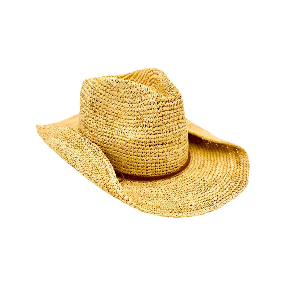 Chloe Alexis - Wholesale Straw Hat - Women's - The Mesa - Raffia Fedora Hat