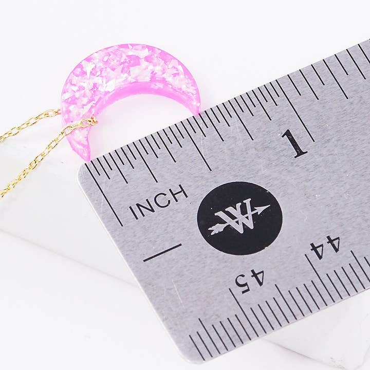 OHBOOBA DESIGN - Wholesale Pendant/Charm Necklace - Gold Plated Opal Crescent Moon Necklace7