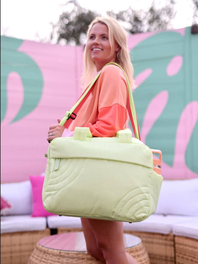 Modern Puffer Duffle - Lime for wholesale by Jadelynn Brooke