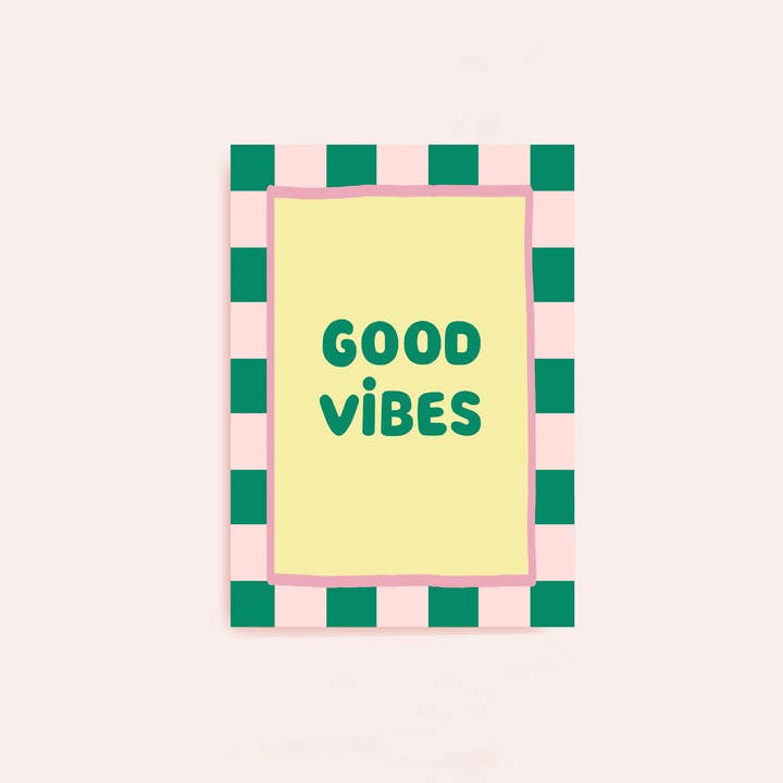 Vykort Good Vibes för wholesale av Ines Keck | Studio Keck