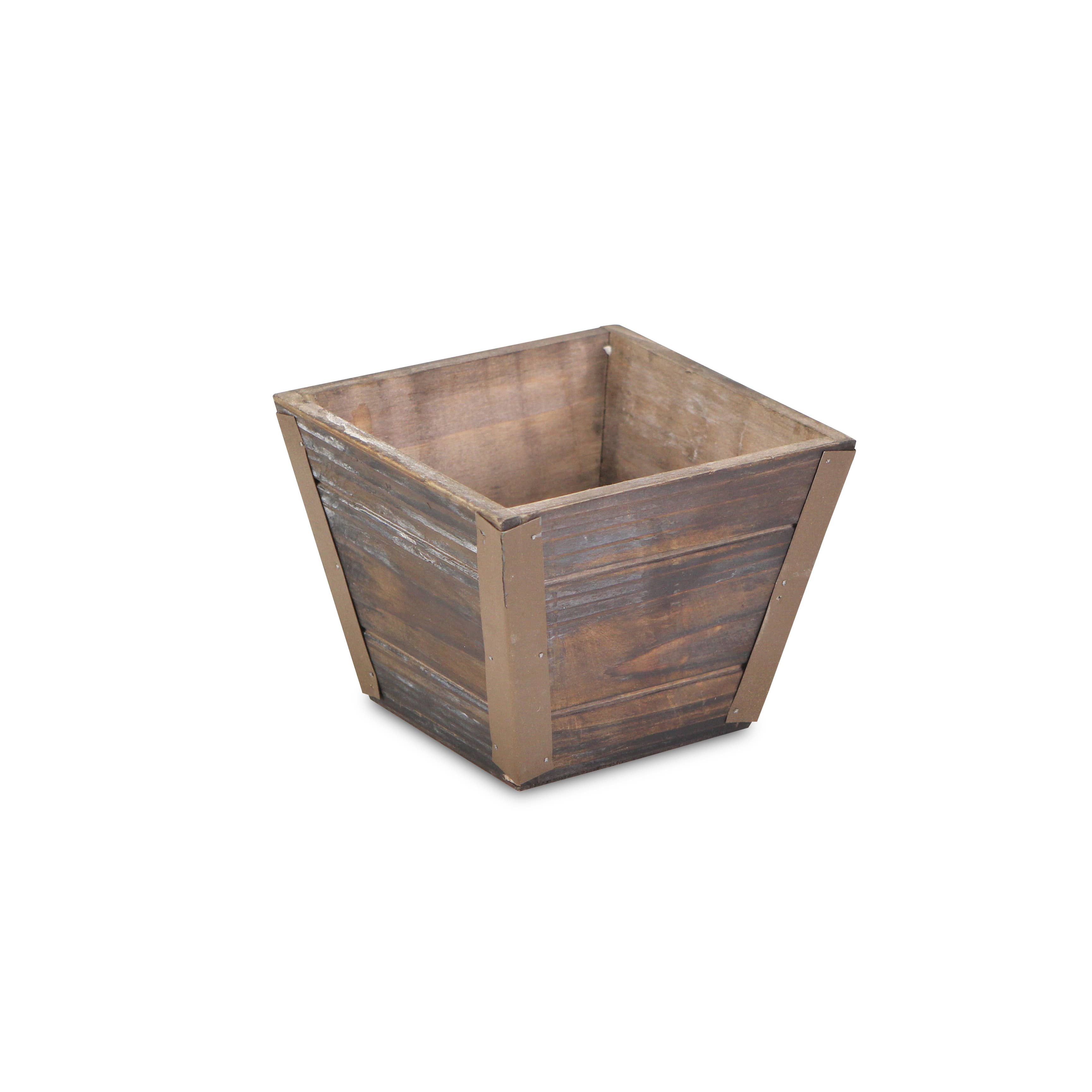 Cheungs Home Decor - Wholesale Plant Pot - Seren Tapered Square Wood Pot0