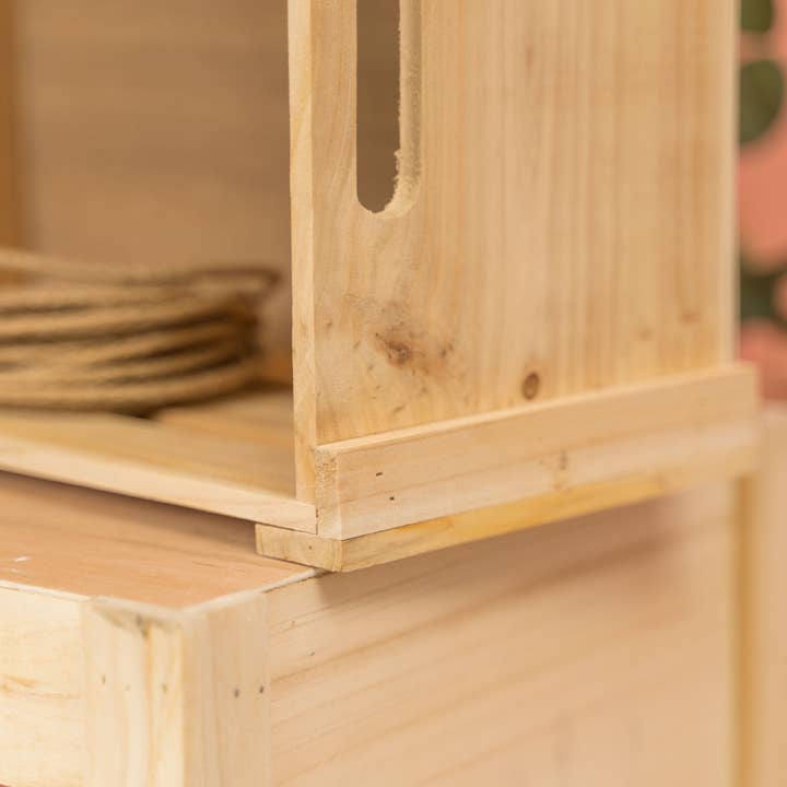 Portofino International Trading, USA - Wholesale Decorative Tabletop Object - Decorative Natural Wood Crate 4 Piece Set2