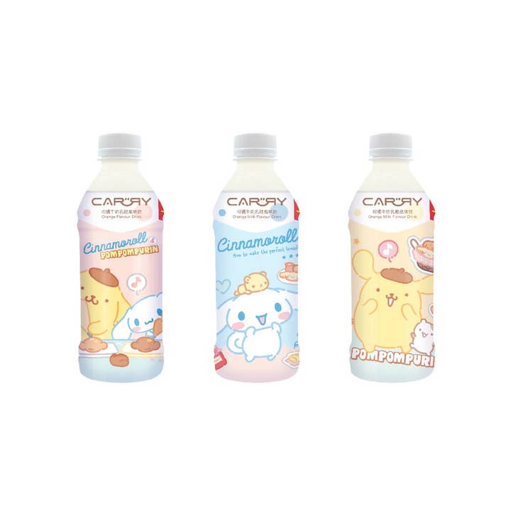 Boisson au yaourt saveur orange POM PURIN & CINNAMOROLL 24/boîte pour la vente par MITIN