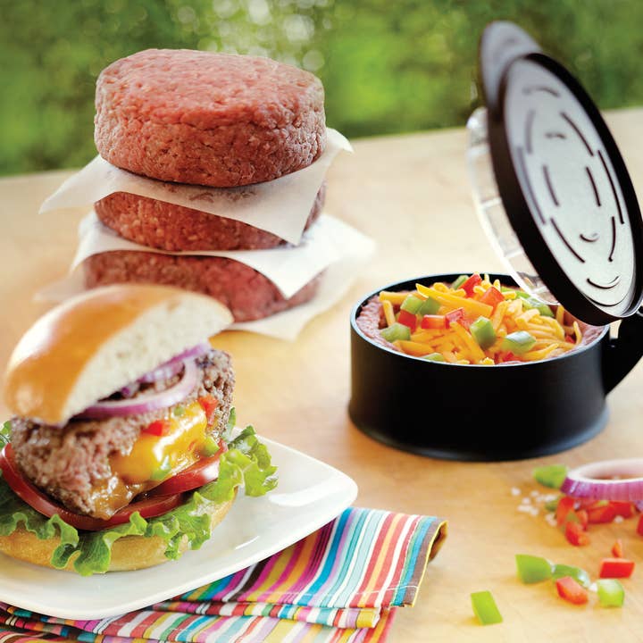 Fox Run Brands - Wholesale Kitchen tool/gadget - Outset Burger Stuffer, Black, 4.5" x 2"1