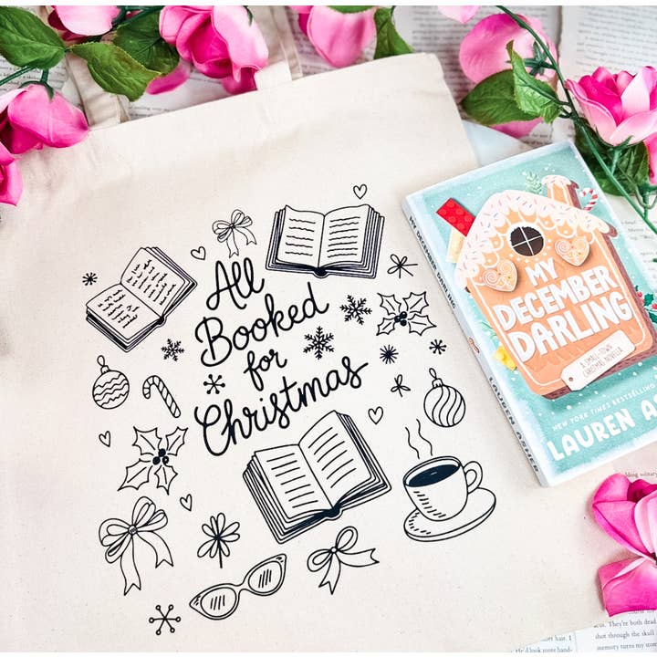 Alt booket til jul lærredstaske for engroshandel hos Natalia's Literary Boutique
