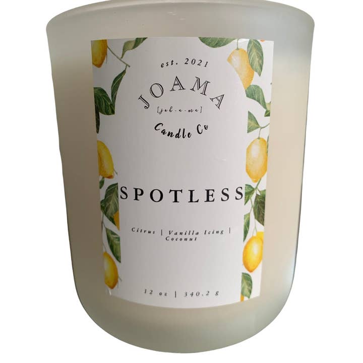 Spotless for wholesale by JOAMA Candle Co