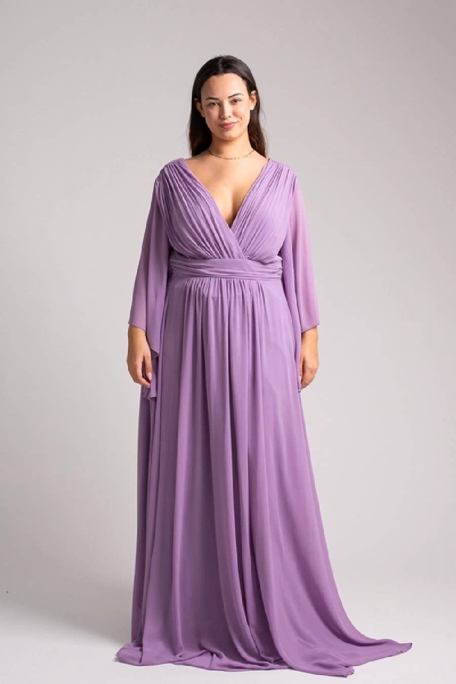 Eva & Lola - Epsilonn - Wholesale Gown - Women's - HM2290QS - Long fluid dress plus sizes11
