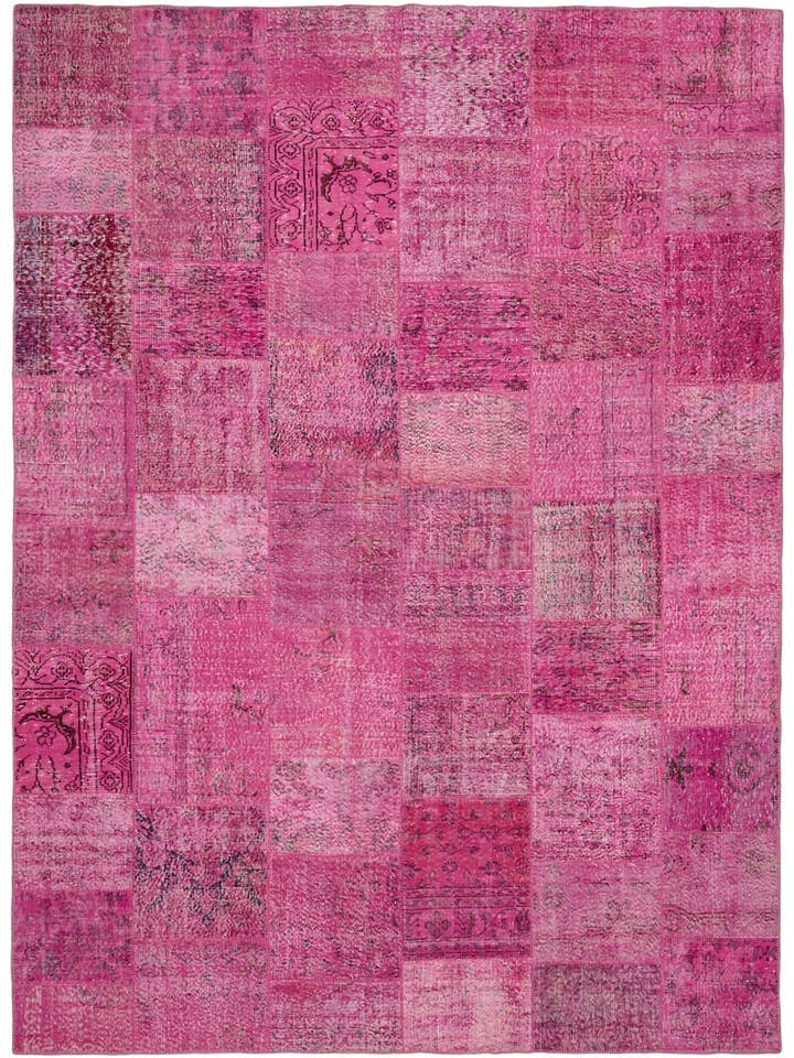 10x13 Rosa Patchwork-Teppich - 43301 für den Großhandel von RUG N CARPET