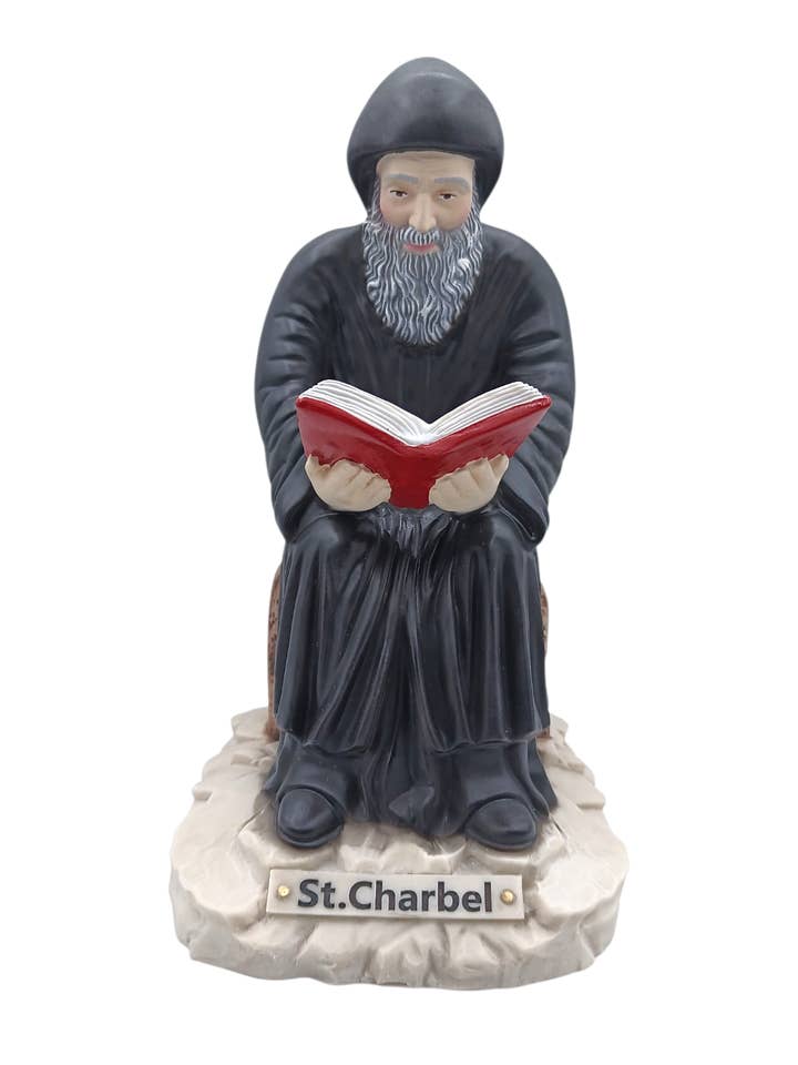Statua di San Charbel in resina - varie misure per la vendita all'ingrosso da parte di Costa Articoli Religiosi