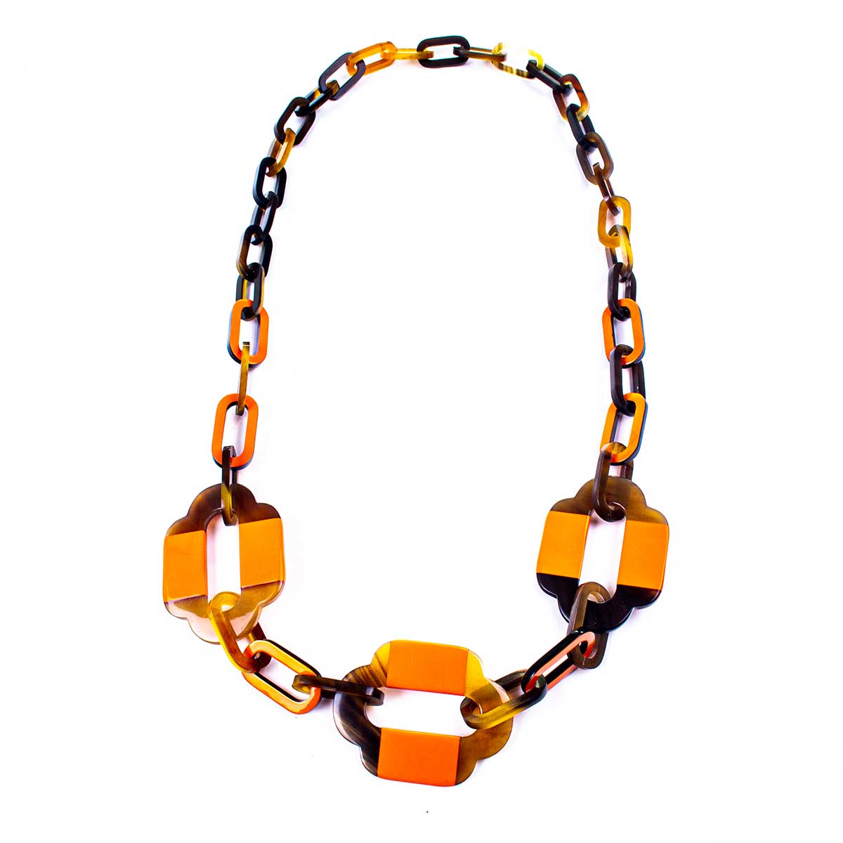 Silk Wool and Bijoux - Wholesale Link & Chain Necklace - BKN028 Horn Necklace3