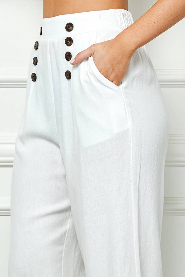 Veracci - Venta al por mayor Pantalones - Mujer - Pantalones cortos marineros de lino4