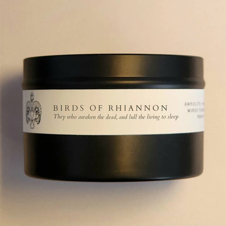 Nymph & Satyr Co. - Wholesale Jar/Filled Candle - Birds of Rhiannon • 8oz Soy Crystal Candle1