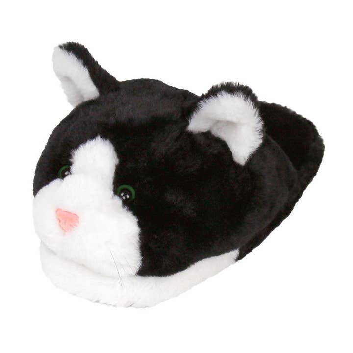 Black and White Kitty Slippers for wholesale by Everberry