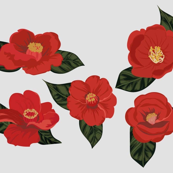Camellia-stickers voor wholesale door Cover-Alls Decals