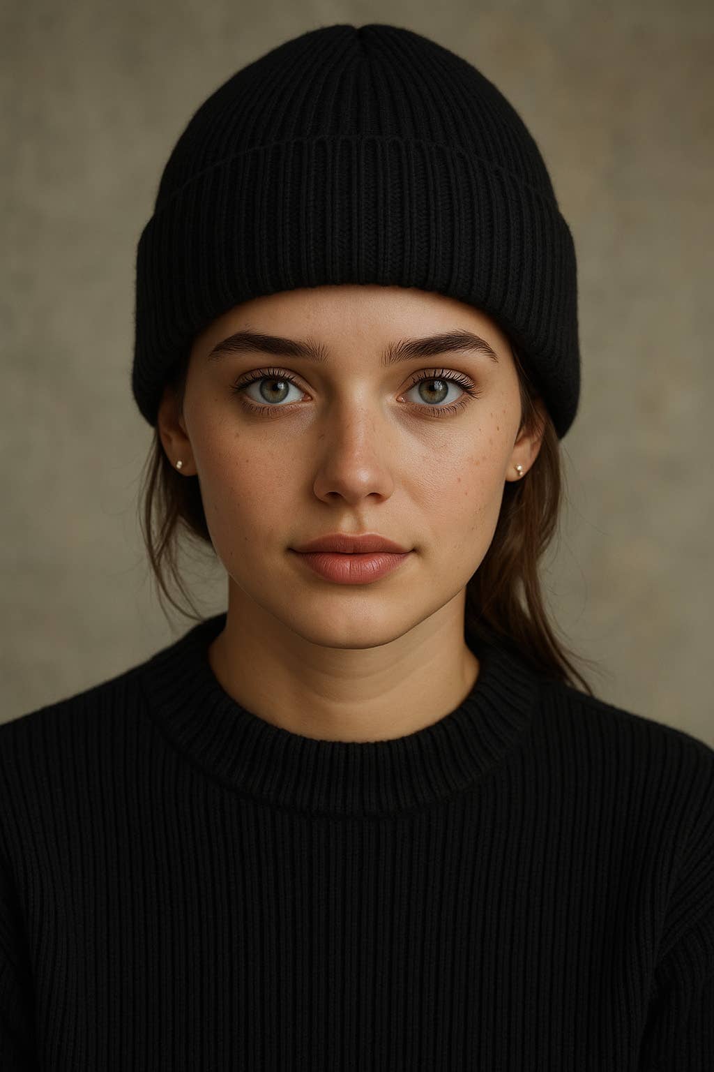 SUNNY STUDIO – wholesale Beanie – Women's – Ribbed fine-knit beanie with turn-up4