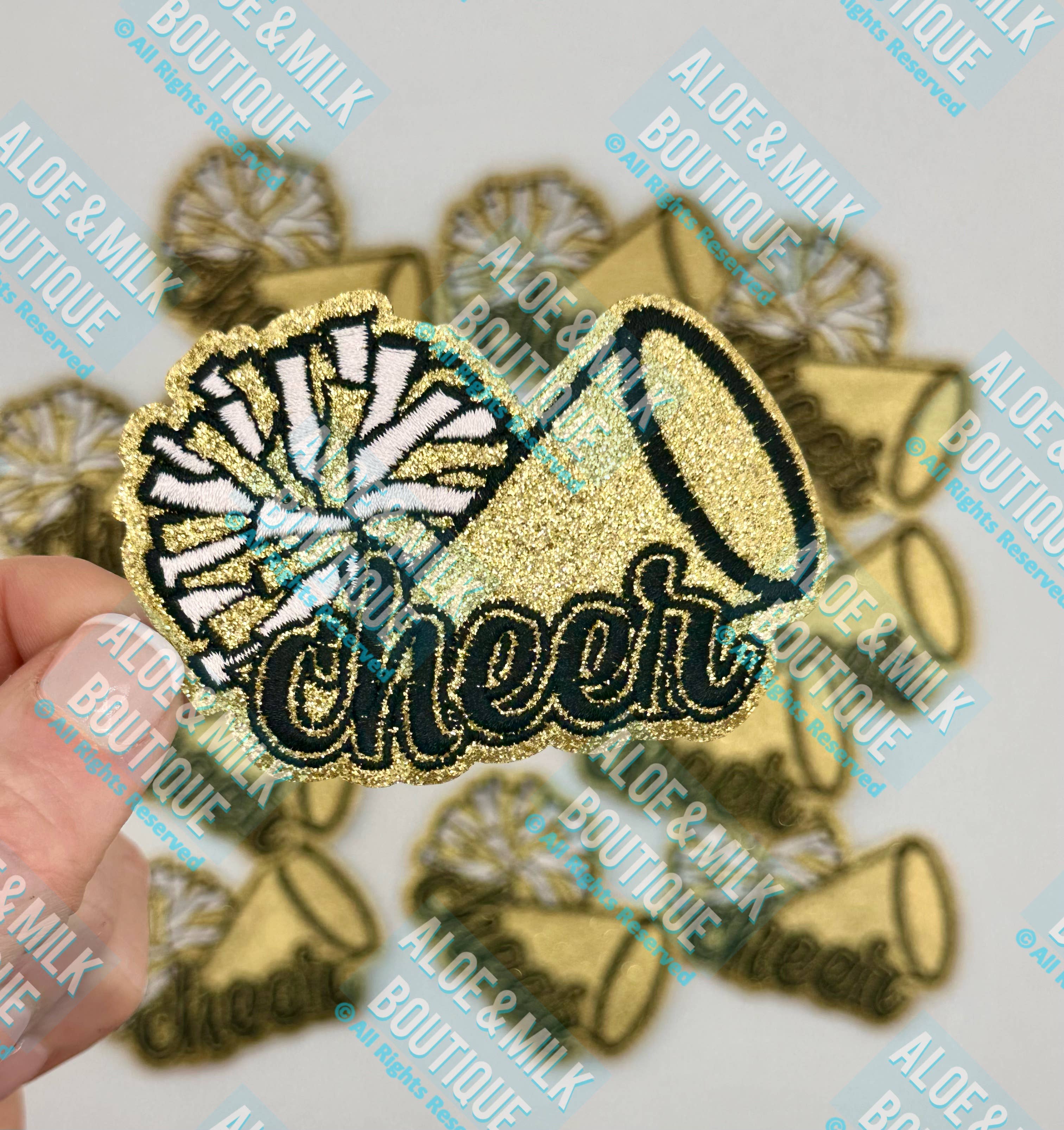 Aloe and Milk Boutique - Wholesale Patch - Cheer glitter patch, cheer game day patch, cheer competition9
