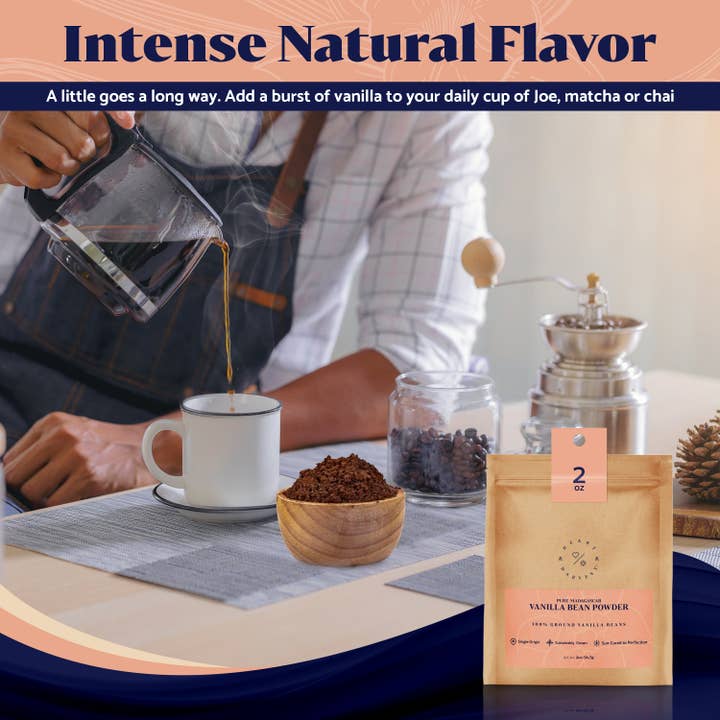 Heart & Harvest - Wholesale Vanilla/fruit extract - Pure Madagascar Vanilla Bean Powder 2 oz - Alcohol-Free4