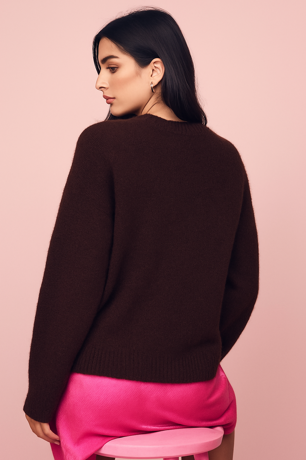 Afinity - Wholesale Knit Sweater - Women's - Floral sequin oversized sweater AP1073