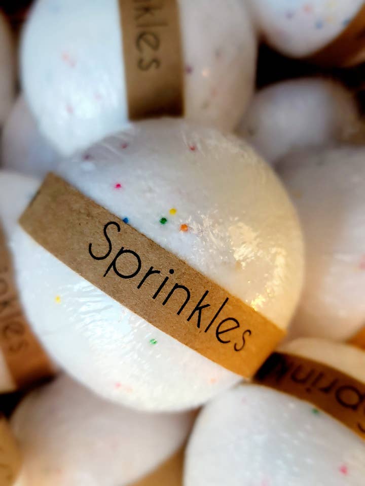 Sprinkles Bath Bomb | Confetti Cake for wholesale by Wonderfully Made .love